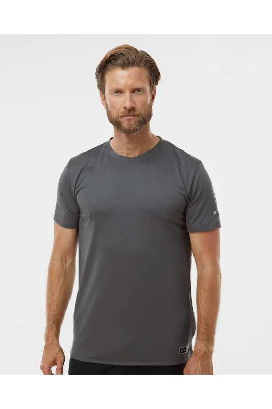 Oakley Mens Team Issue Hydrolix Short Sleeve Crewneck T-Shirt - Forged Iron Grey