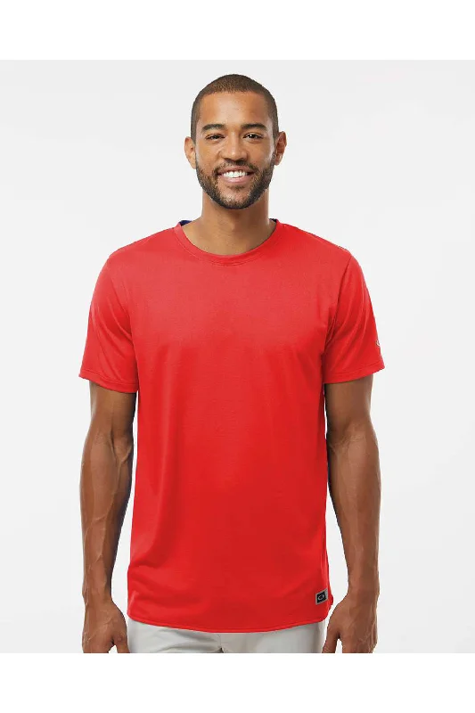 Oakley Mens Team Issue Hydrolix Short Sleeve Crewneck T-Shirt - Team Red