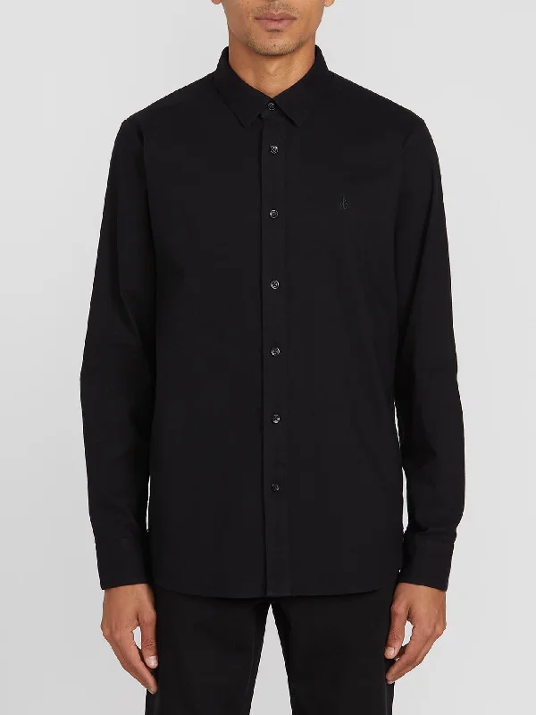 Oxford Stretch Long Sleeve Shirt - New Black