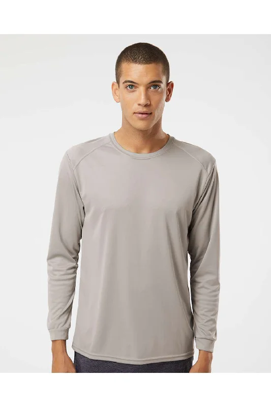 Paragon Mens Islander Performance Moisture Wicking Long Sleeve Crewneck T-Shirt - Sand