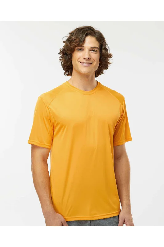 Paragon Mens Islander Performance Moisture Wicking Short Sleeve Crewneck T-Shirt - Gold