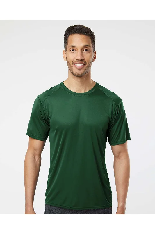 Paragon Mens Islander Performance Moisture Wicking Short Sleeve Crewneck T-Shirt - Hunter Green