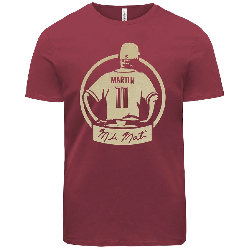 Ragz Men's Mike Martin Logo Short Sleeve T-shirt - Garnet