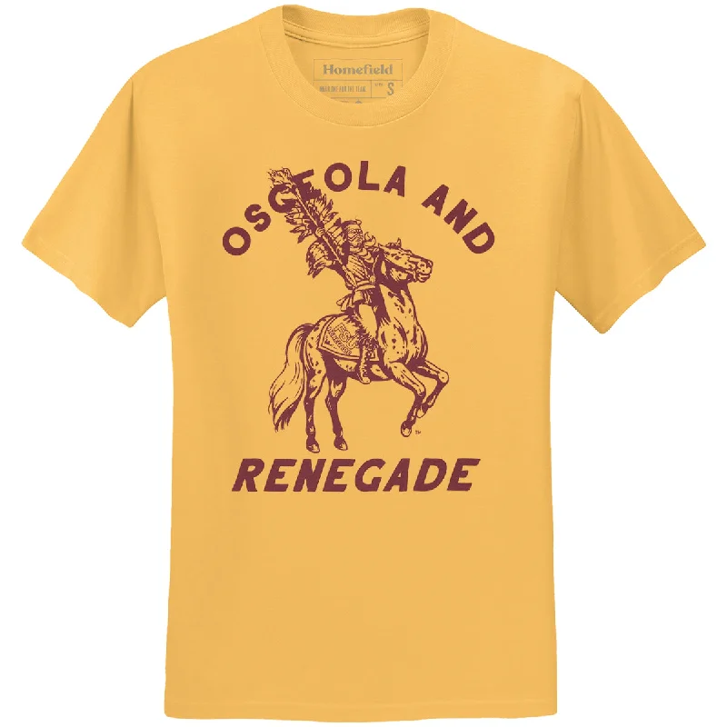 Homefield Adult/Unisex Vault Osceola & Renegade Design Short Sleeve T-shirt - Yellow Gold