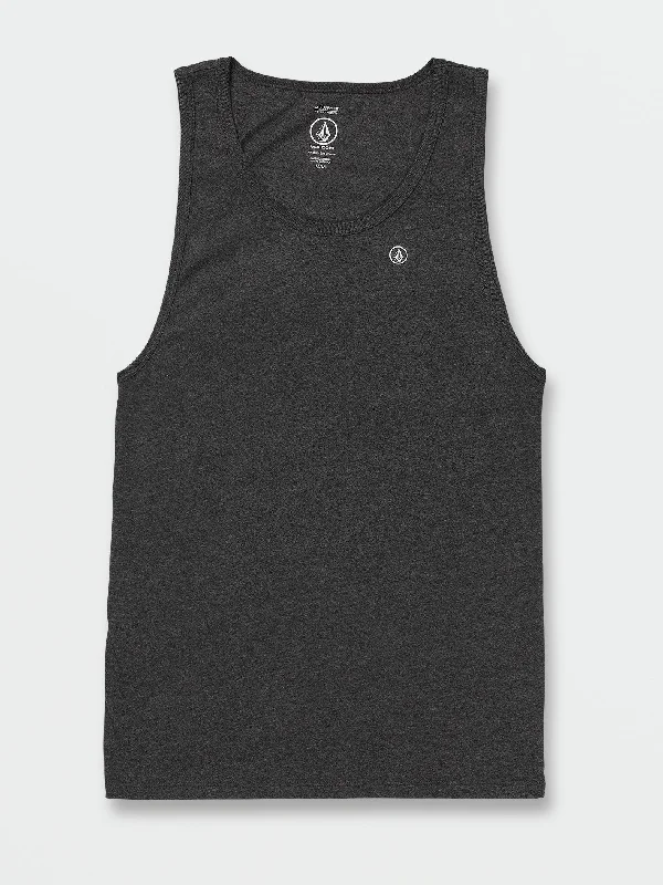 Solid Heather Tank - Dark Black Heather