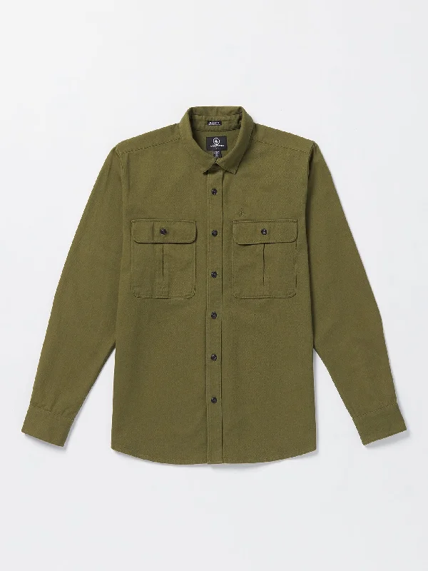 Stone Benchmark Long Sleeve Shirt - Expedition Green