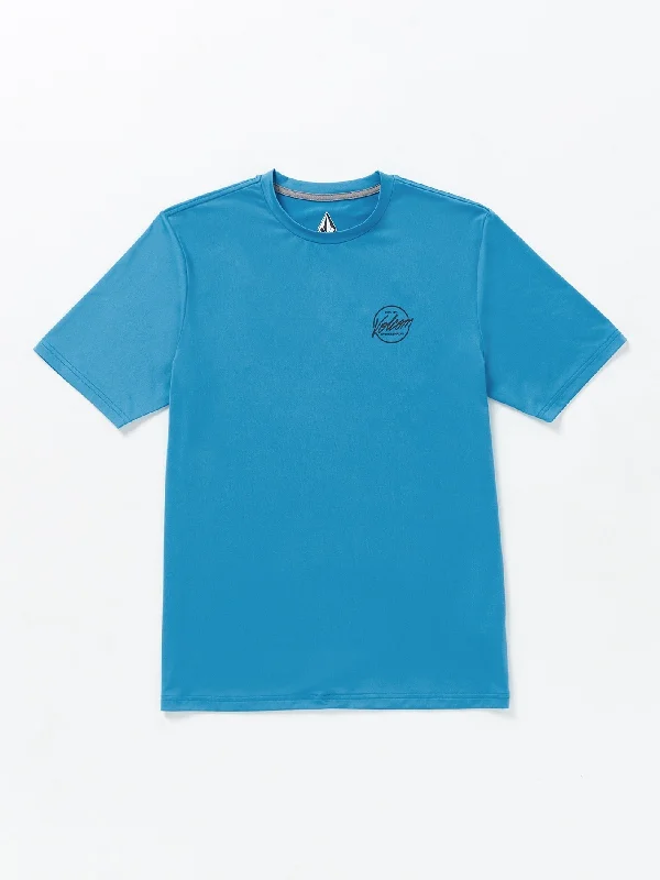 Stone Stamp Short Sleeve Rashguard - Tidal Blue