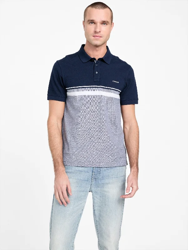 Teo Color-Block Striped Polo