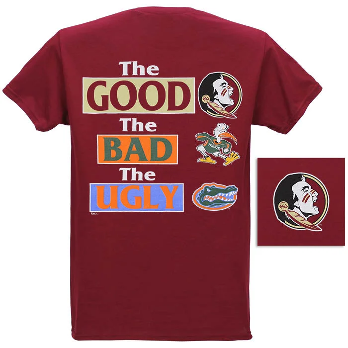 Ragz Adult/Unisex FSU The Good The Bad The Ugly Rivalry T-shirt - Garnet