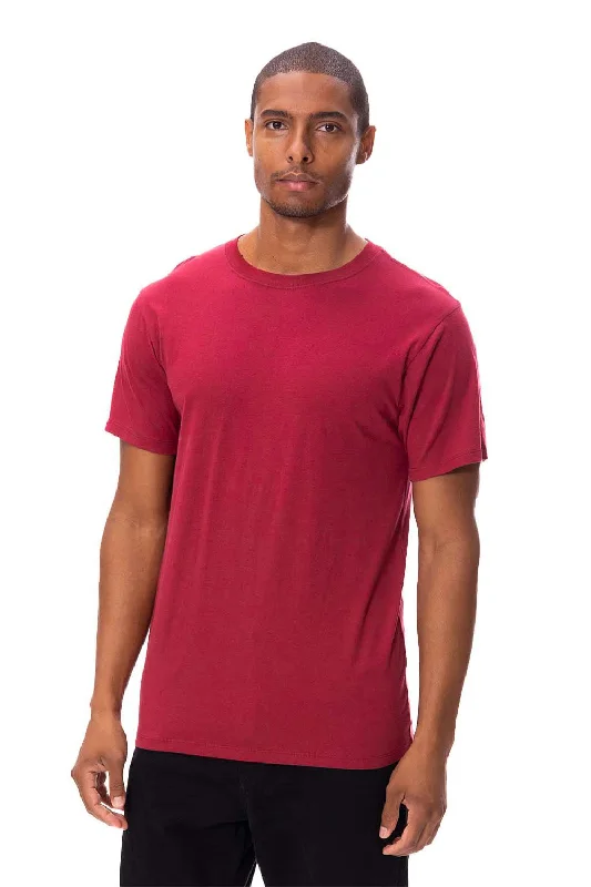 Threadfast Apparel Mens Ultimate Short Sleeve Crewneck T-Shirt - Burgundy