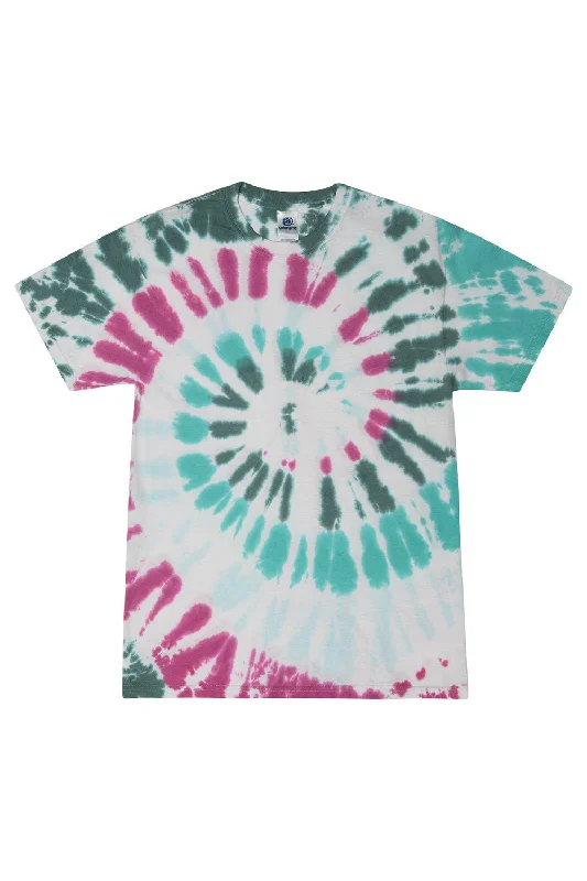 Tie-Dye Mens Short Sleeve Crewneck T-Shirt - Everglades