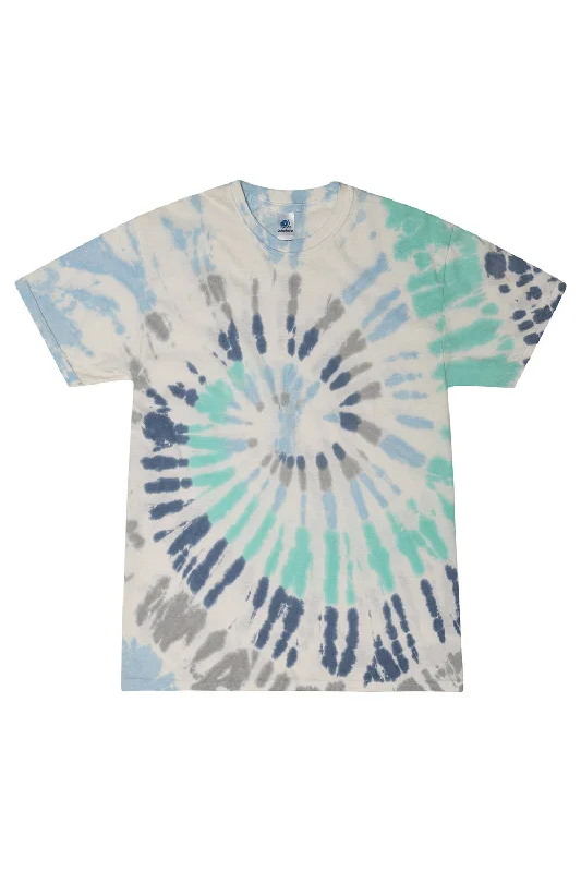 Tie-Dye Mens Short Sleeve Crewneck T-Shirt - Glacier