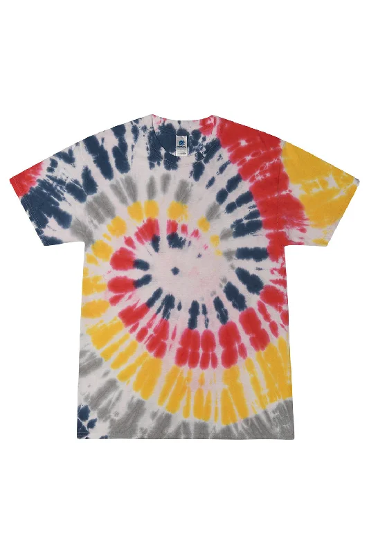 Tie-Dye Mens Short Sleeve Crewneck T-Shirt - Yellowstone