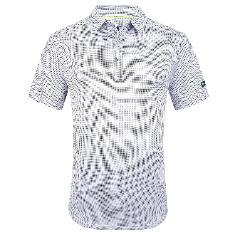 Tom Baine Men's Performance Geometric Print Four-Way Stretch Golf Polo