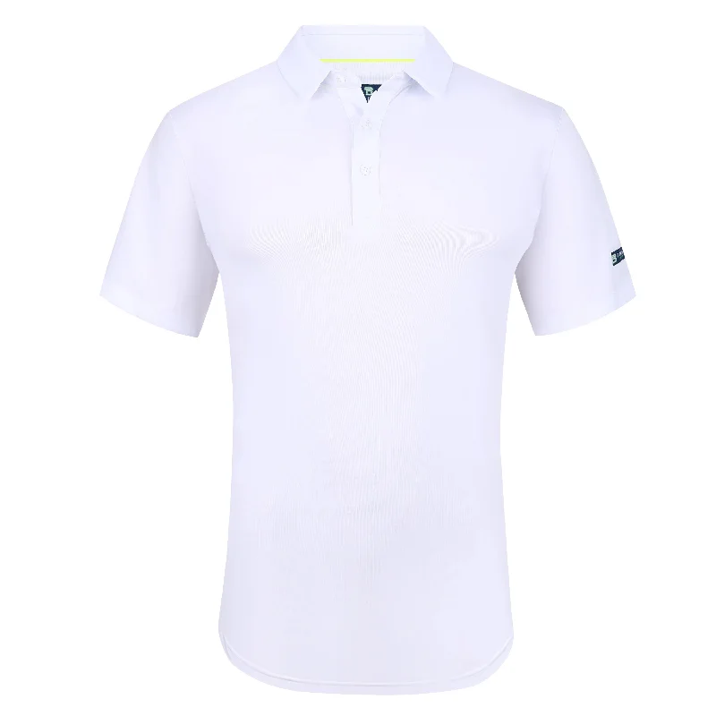 Tom Baine Men's Performance Solid Four-Way Stretch Golf Polo