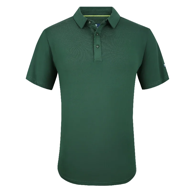 Tom Baine Men's Performance Solid Four-Way Stretch Golf Polo