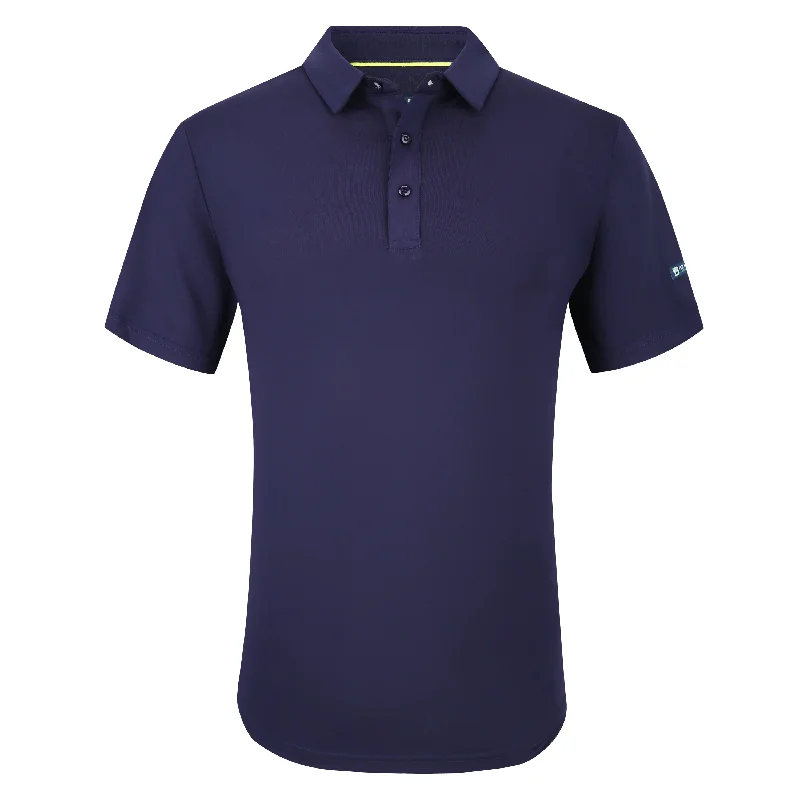 Tom Baine Men's Performance Solid Four-Way Stretch Golf Polo