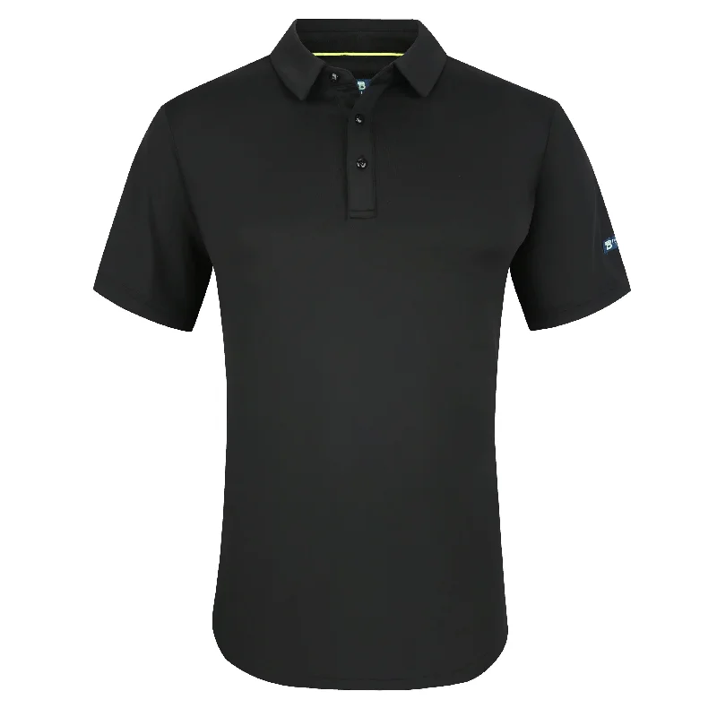 Tom Baine Men's Performance Solid Four-Way Stretch Golf Polo