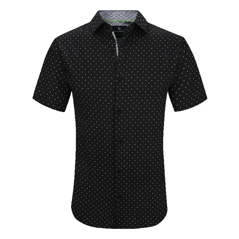 Tom Baine Slim Fit Short Sleeve Performance Stretch Button Down