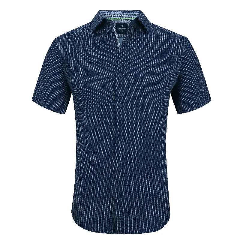 Tom Baine Slim Fit Short Sleeve Performance Stretch Button Down