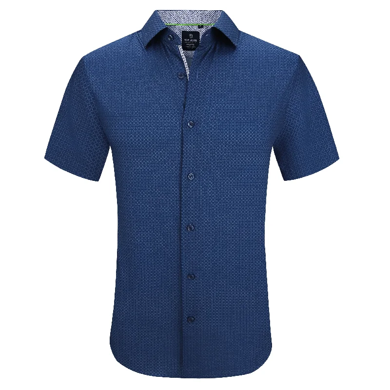 Tom Baine Slim Fit Short Sleeve Performance Stretch Button Down