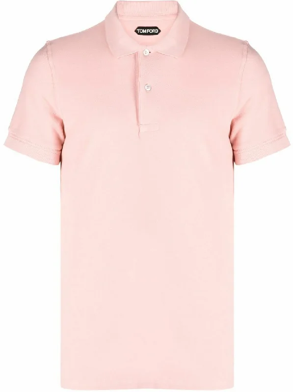 Tom Ford Mens Cotton Piqué Polo Shirt in Pink