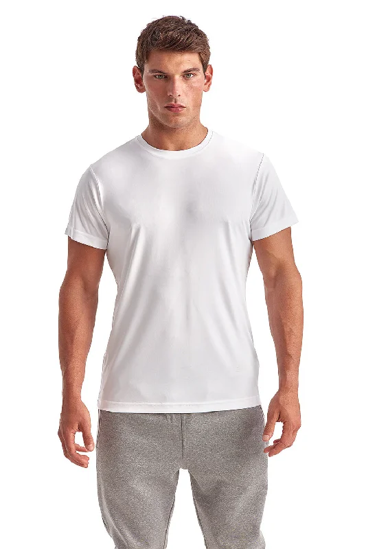 TriDri Mens Moisture Wicking Short Sleeve Crewneck T-Shirt - White