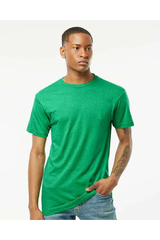 Tultex Mens Fine Jersey Short Sleeve Crewneck T-Shirt - Heather Kelly Green