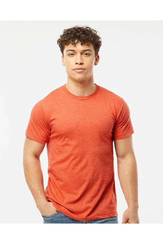 Tultex Mens Fine Jersey Short Sleeve Crewneck T-Shirt - Heather Orange