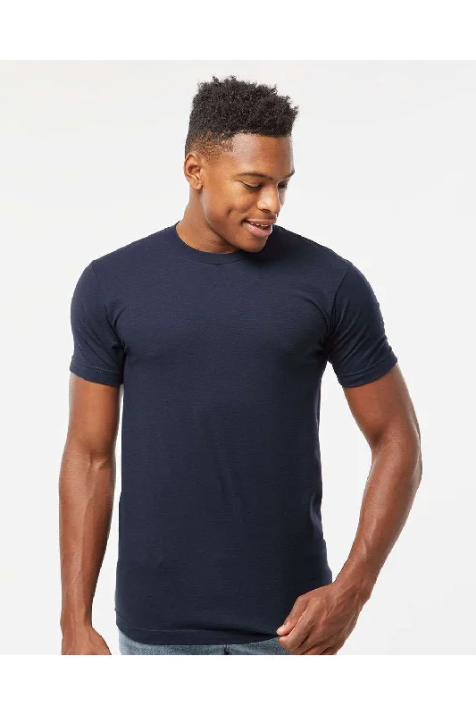 Tultex Mens Fine Jersey Short Sleeve Crewneck T-Shirt - Navy Blue