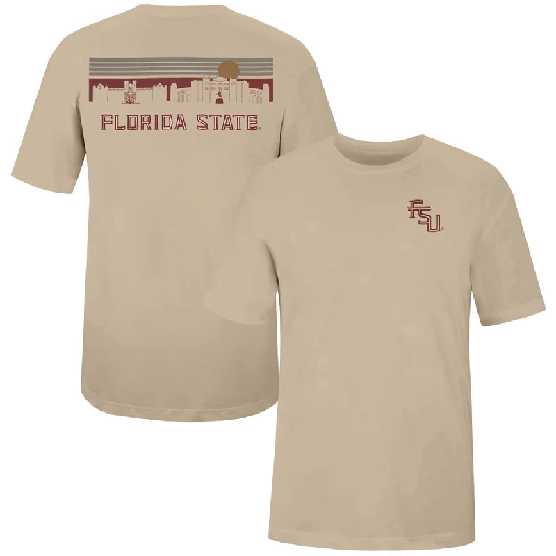 Uscape Men's Florida State Skyline Graphic Short Sleeve Lightweight T-shirt - Sand