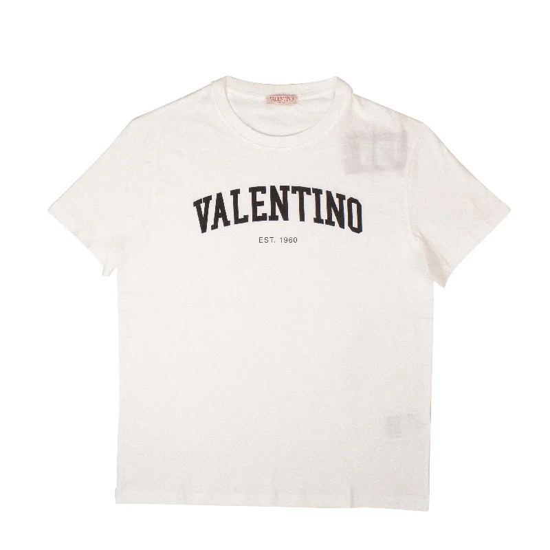 Valentino White Cotton Logo T-Shirt